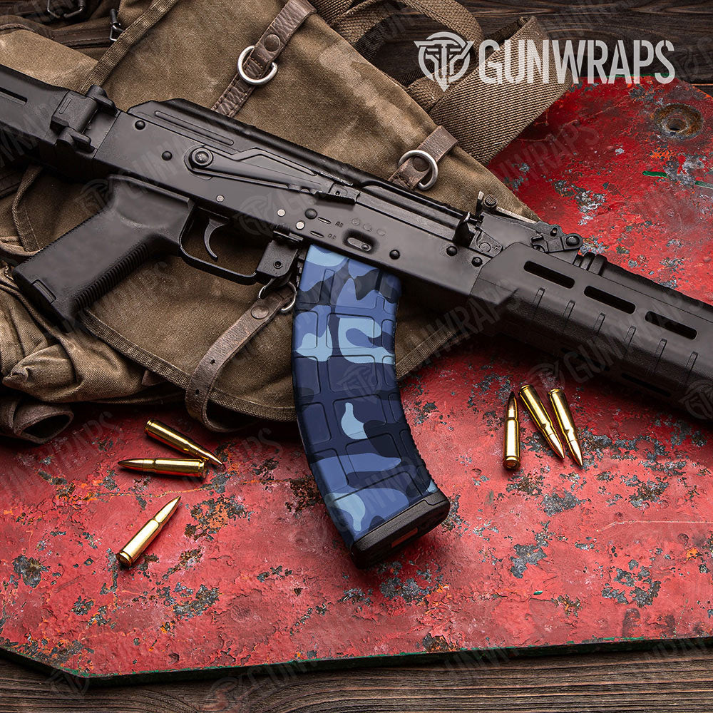 Classic Blue Urban Night Gun Skin Vinyl Wrap