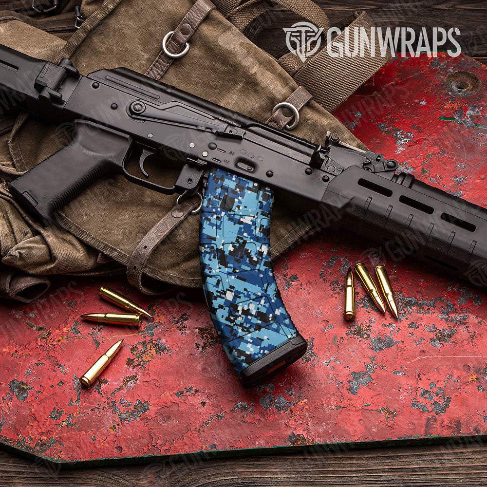 Digital Baby Blue Gun Skin Vinyl Wrap