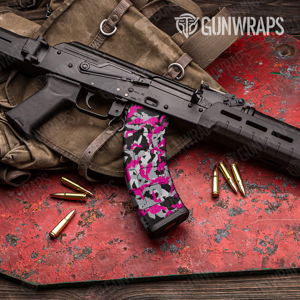 Erratic Magenta Tiger Gun Skin Vinyl Wrap