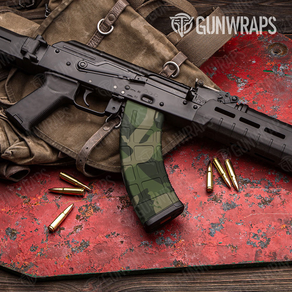 Ragged Army Green Gun Skin Vinyl Wrap