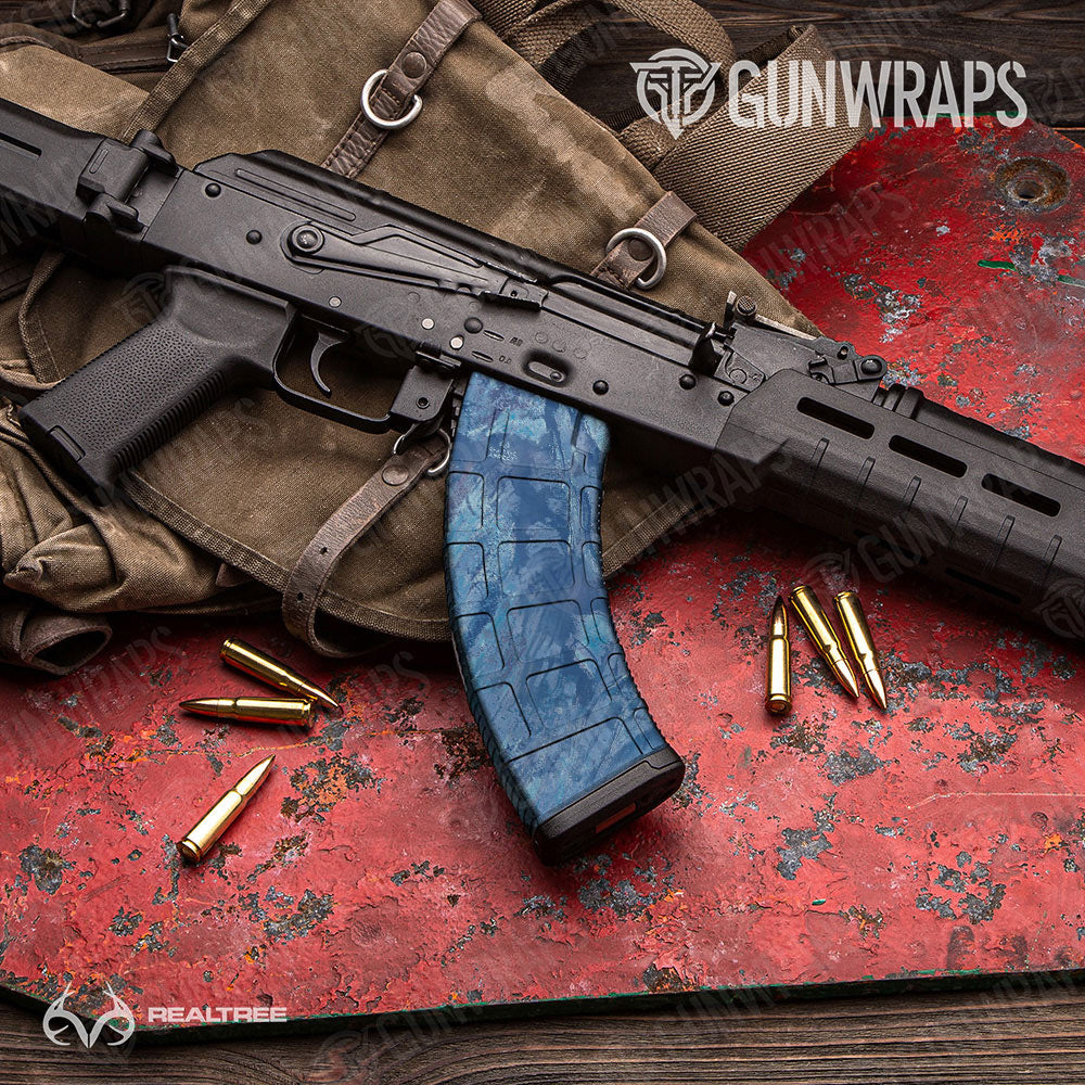 Realtree Aspect Ocean Blue Gun Skin Vinyl Wrap