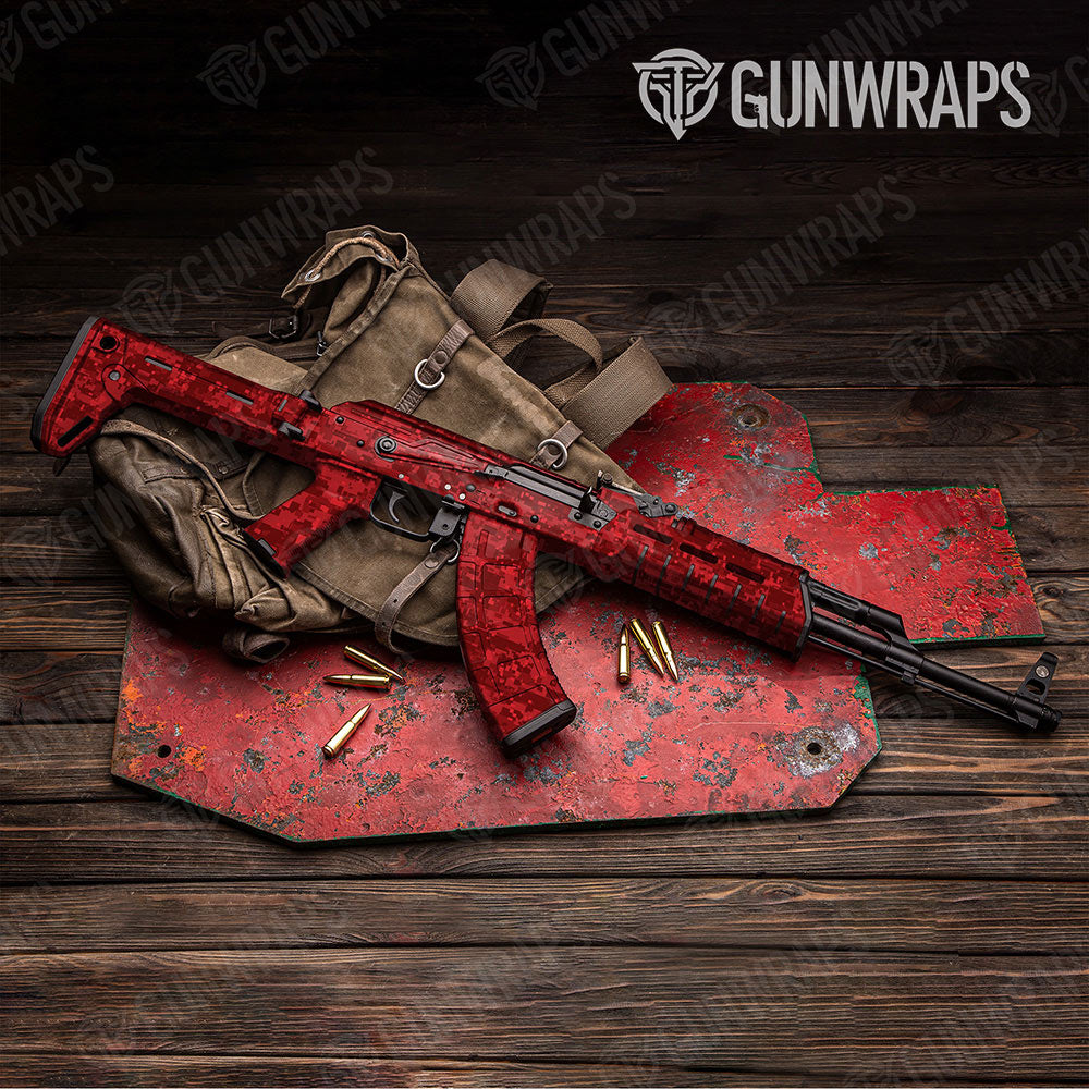 Digital Elite Red Gun Skin Vinyl Wrap