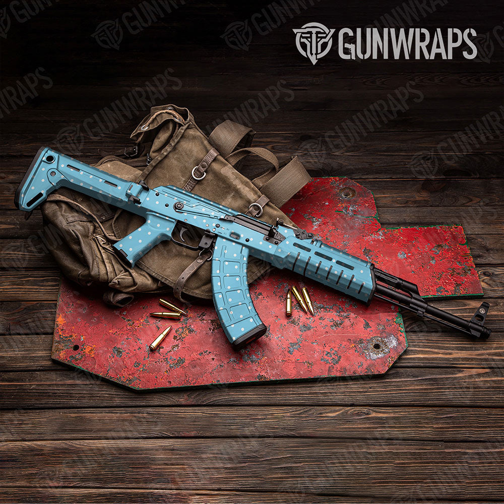Dotted Blue Sky Gun Skin Vinyl Wrap