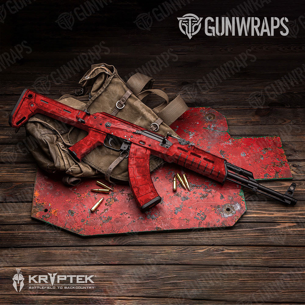 Kryptek Red Gun Skin Vinyl Wrap