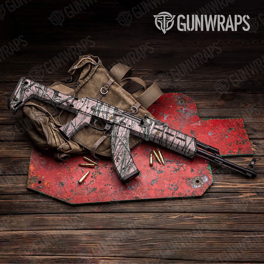 Nature Pink Snowstorm Gun Skin Vinyl Wrap