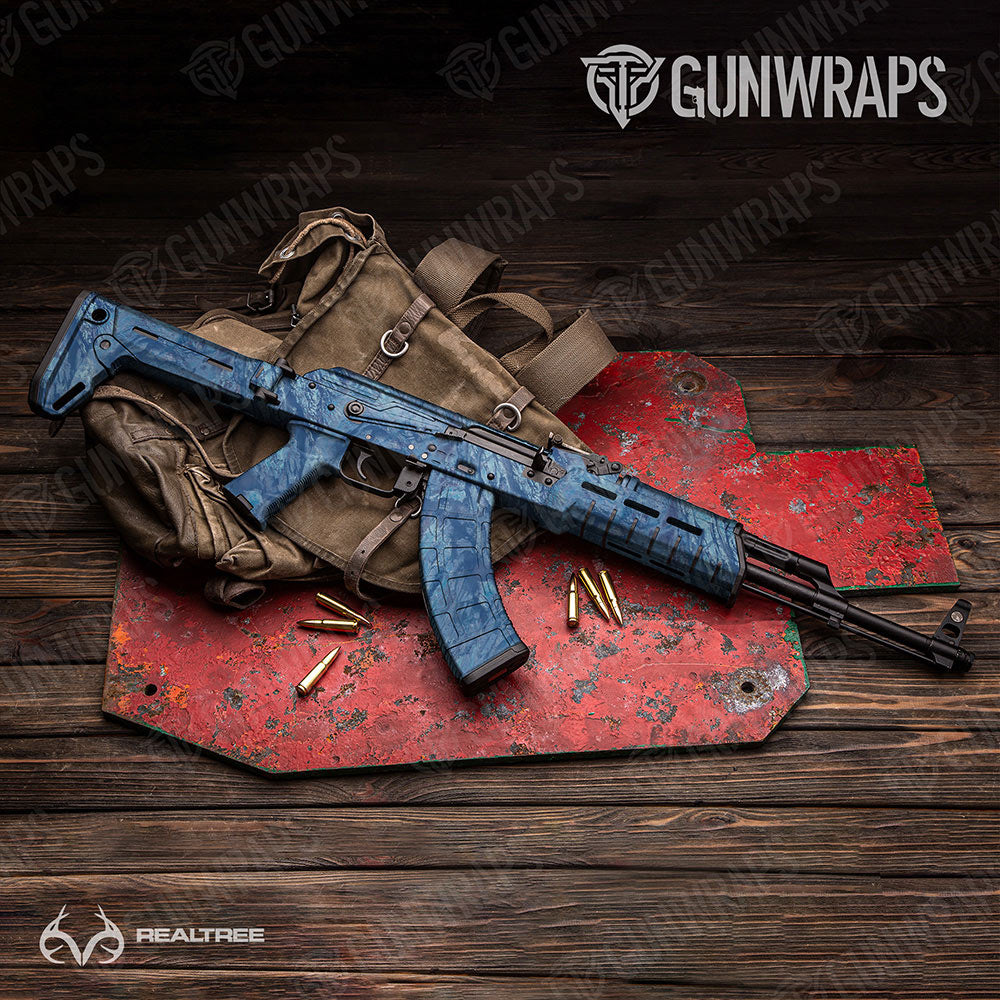 Realtree Aspect Ocean Blue Gun Skin Vinyl Wrap