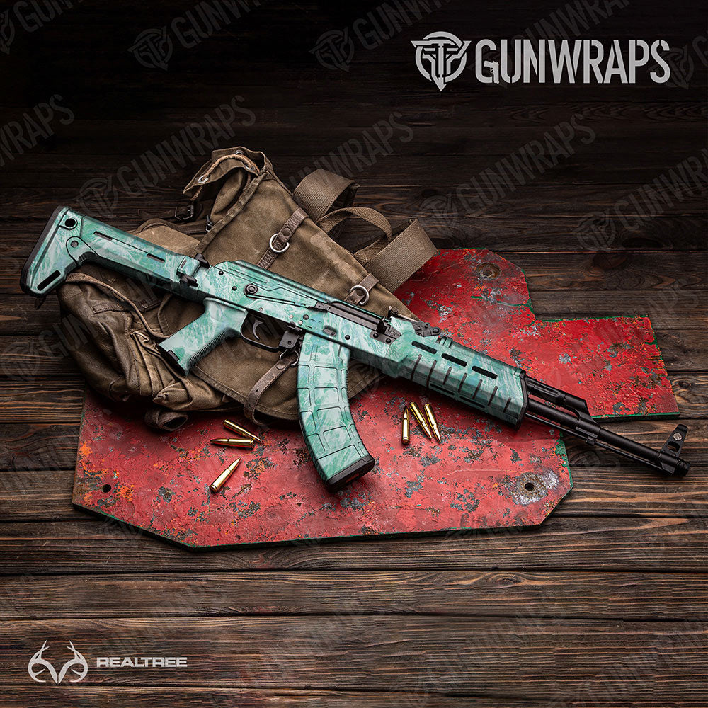 Realtree Aspect Teal Waters Gun Skin Vinyl Wrap