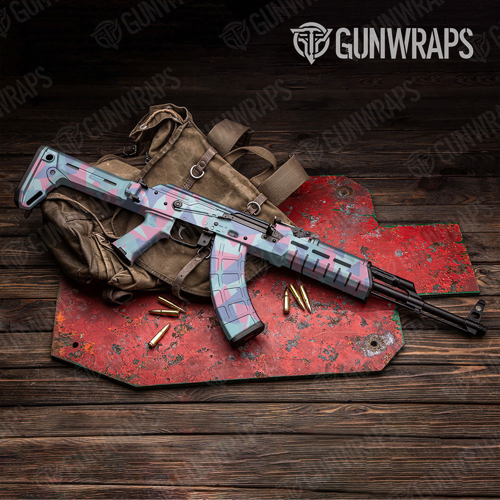 Shattered Cotton Candy Gun Skin Vinyl Wrap