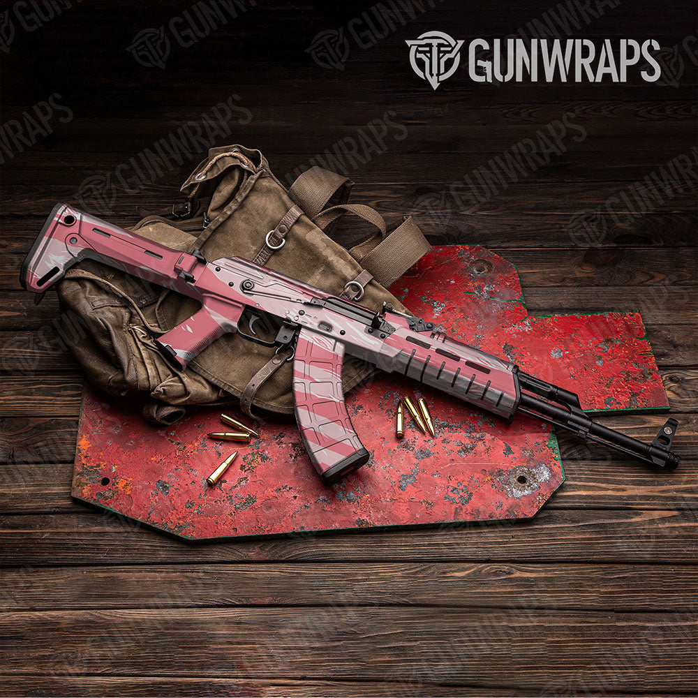 Shredded Pink Gun Skin Vinyl Wrap