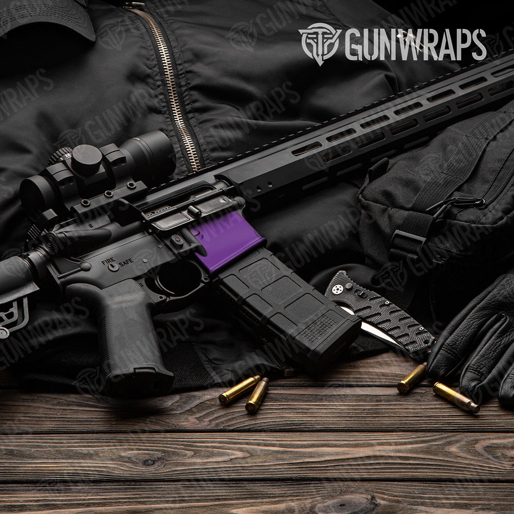 AR-15 Mag Well Battle Storm Elite Purple Gun Skin Vinyl Wrap