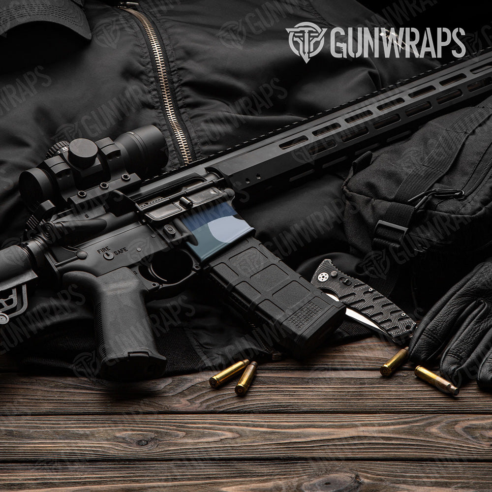 AR-15 Mag Well Classic Navy Gun Skin Vinyl Wrap