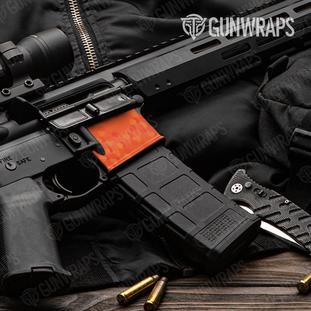 AR-15 Mag Well Eclipse Elite Orange Gun Skin Vinyl Wrap