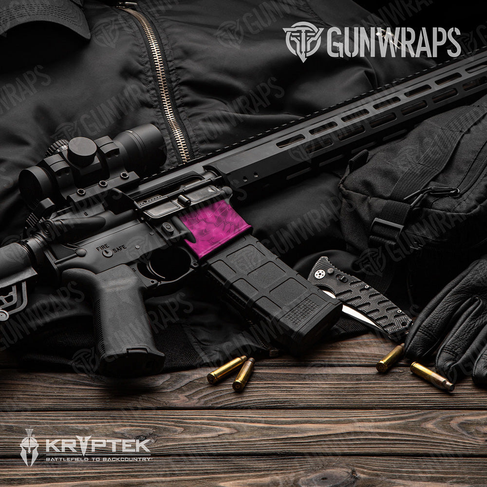 AR-15 Mag Well Kryptek Magenta Gun Skin Vinyl Wrap