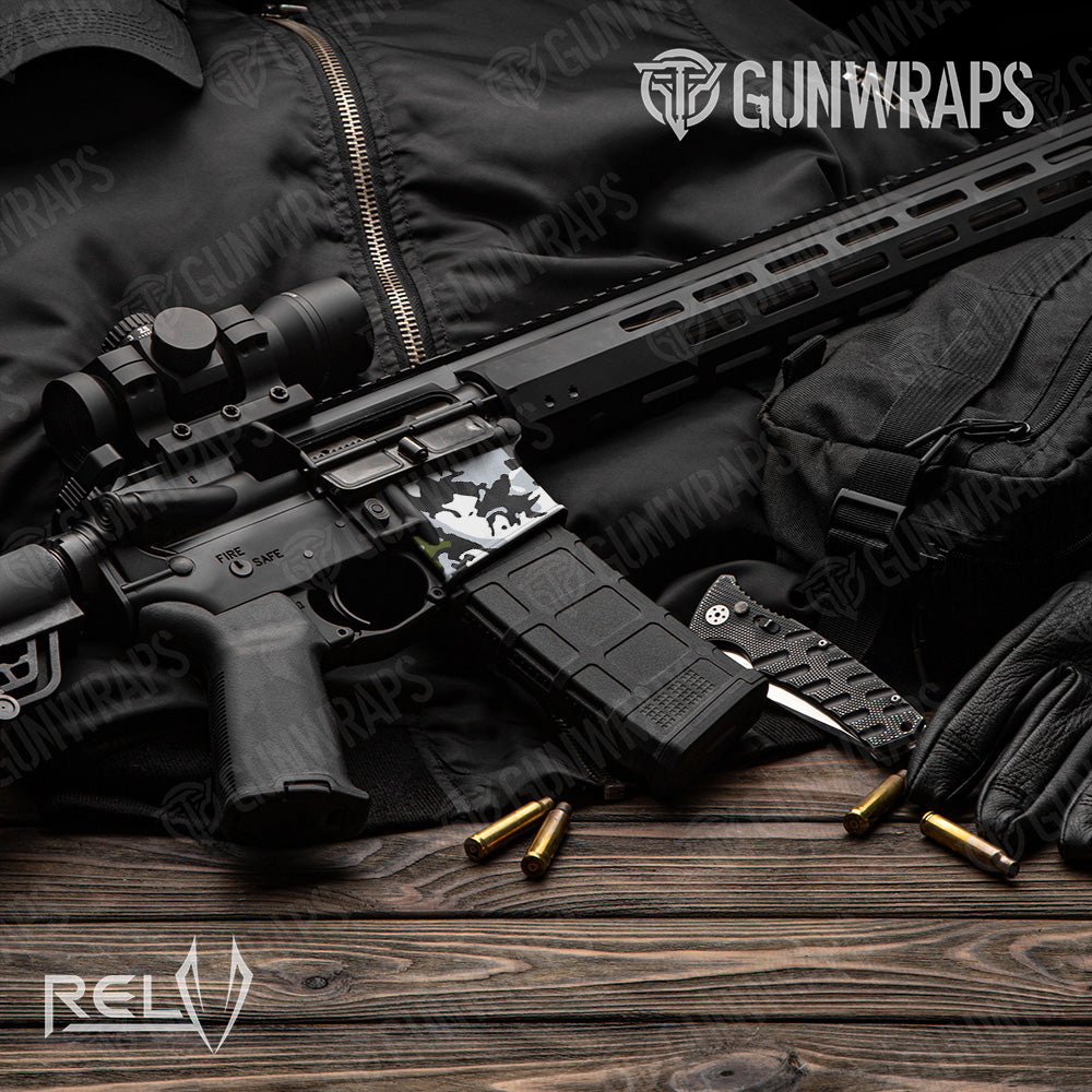AR-15 Mag Well RELV Timber Wolf Gun Skin Vinyl Wrap