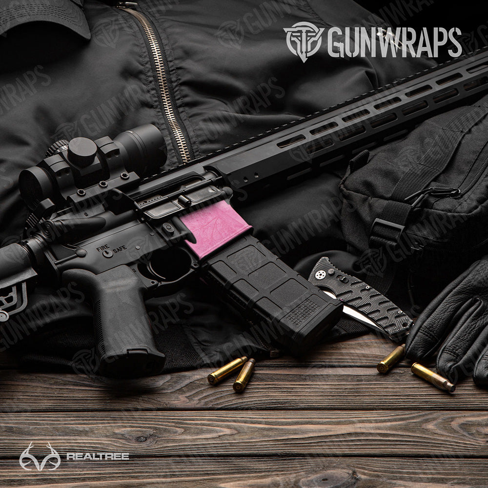 AR-15 Mag Well Realtree Fishing Pink Gun Skin Vinyl Wrap
