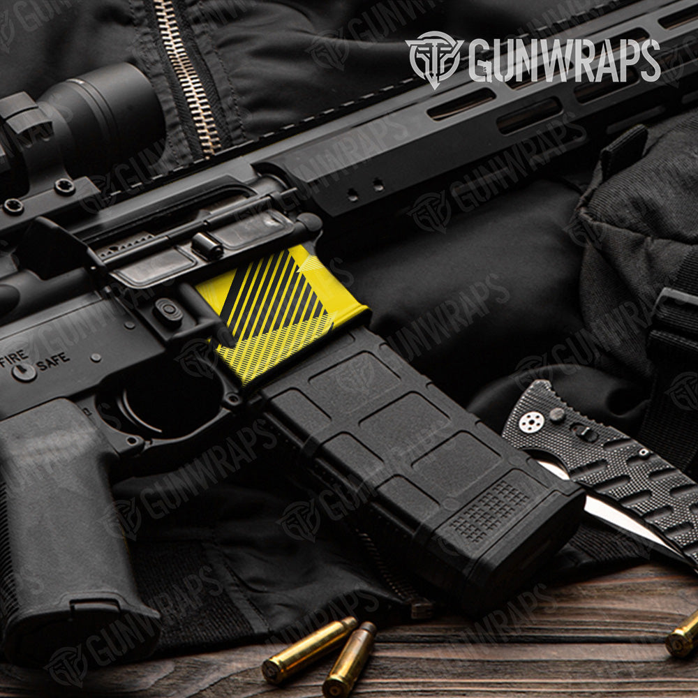 AR-15 Mag Well Trigon Elite Yellow Gun Skin Vinyl Wrap