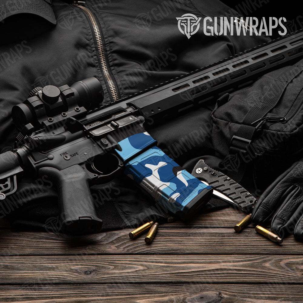 AR-15 Mag & Mag Well Classic Baby Blue Gun Skin Vinyl Wrap