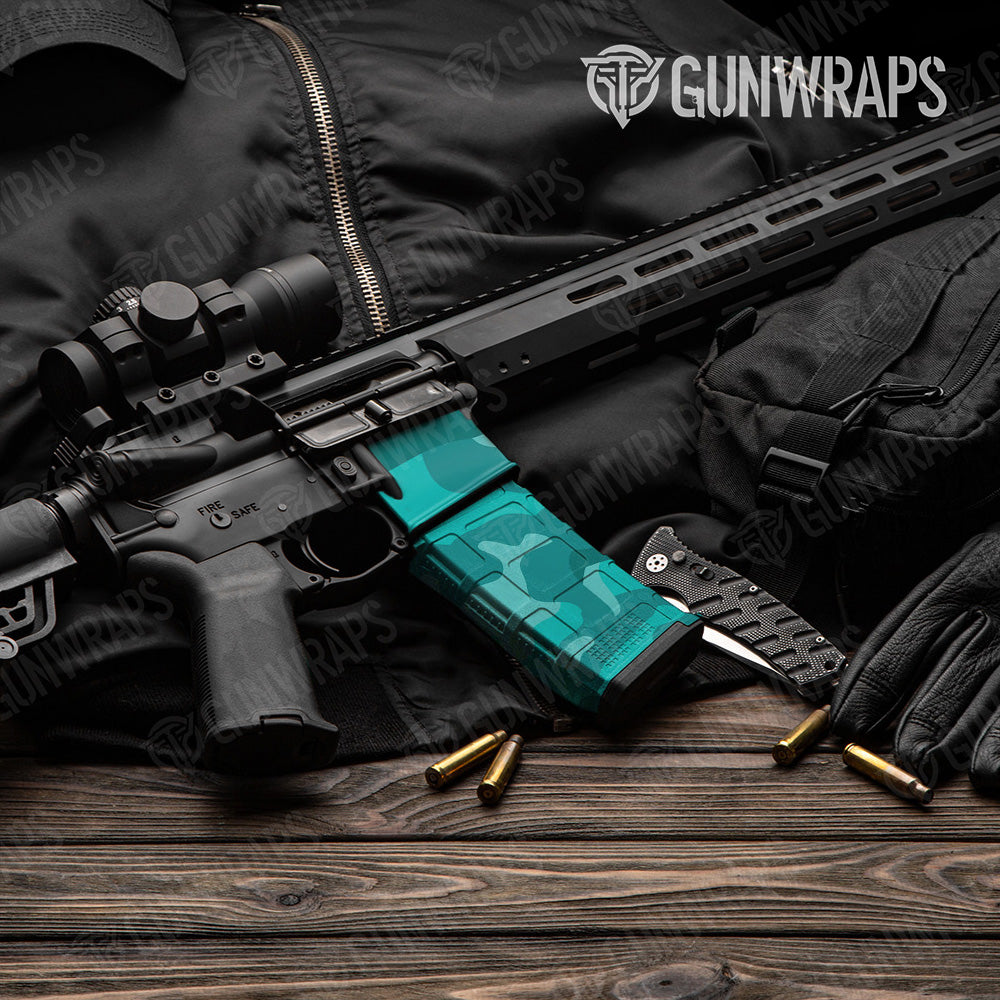 AR-15 Mag & Mag Well Classic Elite Tiffany Blue Gun Skin Vinyl Wrap