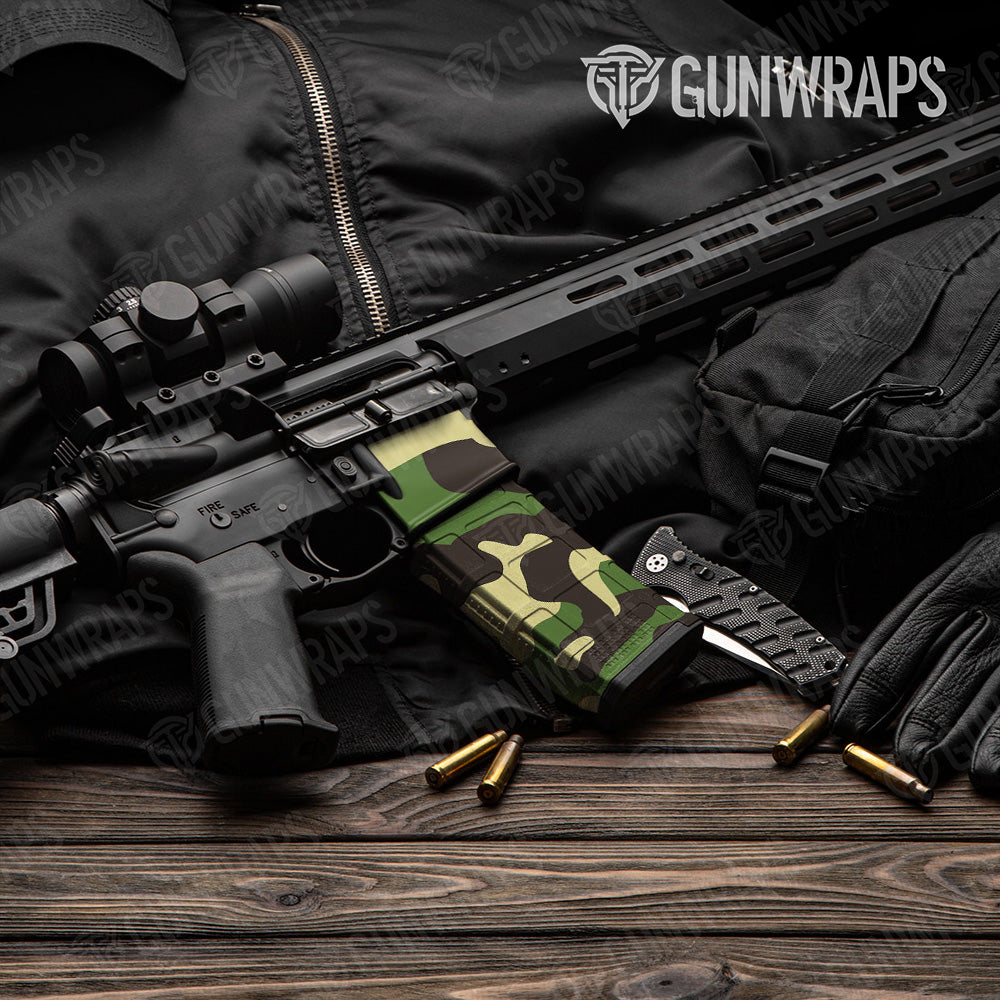 AR-15 Mag & Mag Well Classic Jungle Gun Skin Vinyl Wrap