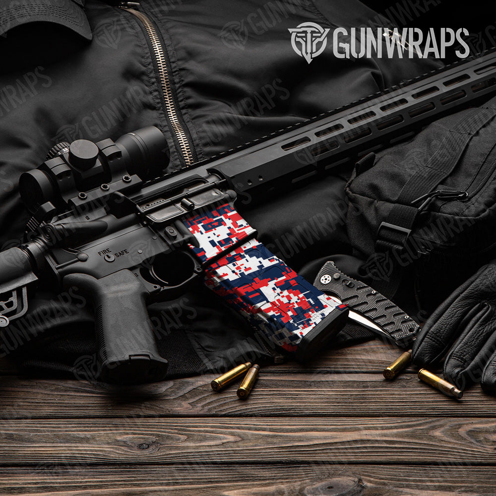 AR-15 Mag & Mag Well Digital America Gun Skin Vinyl Wrap