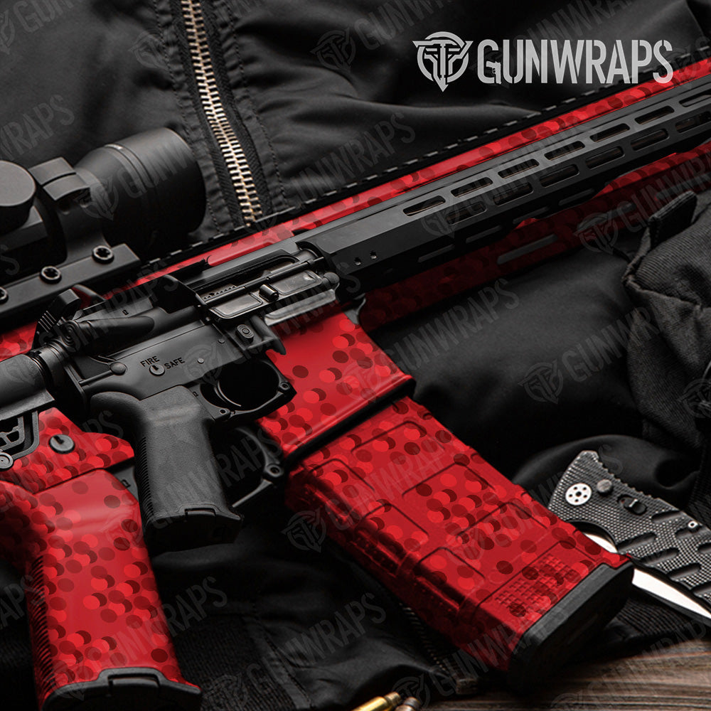 AR-15 Mag & Mag Well Eclipse Elite Red Gun Skin Vinyl Wrap