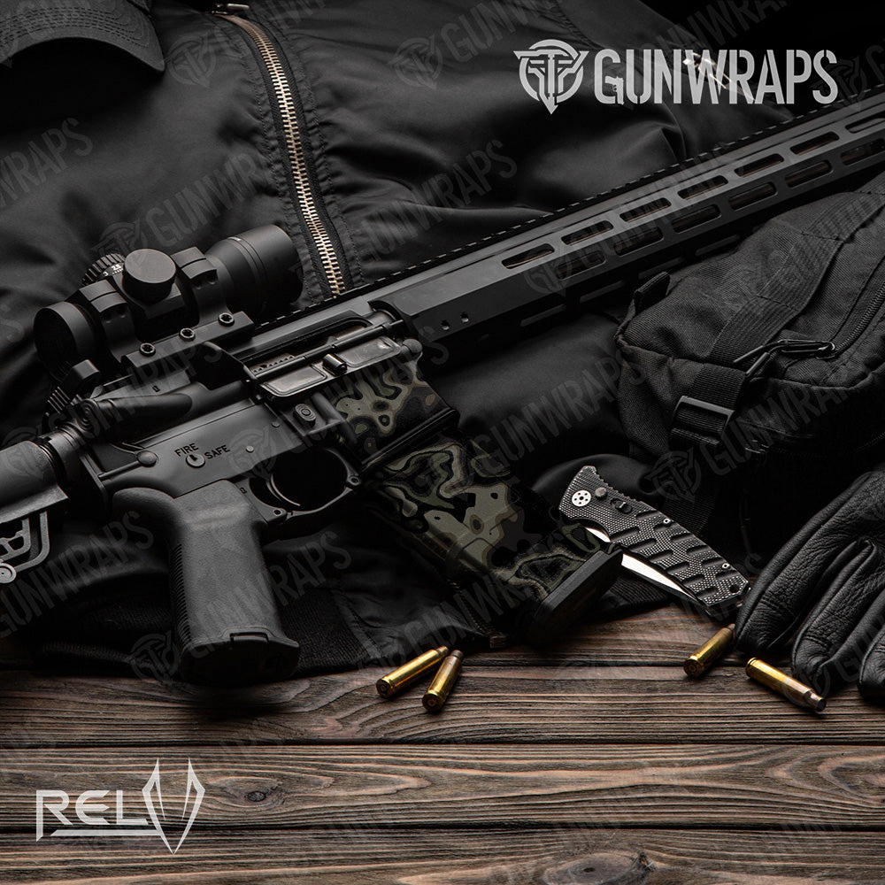 AR-15 Mag & Mag Well RELV Marauder Gun Skin Vinyl Wrap
