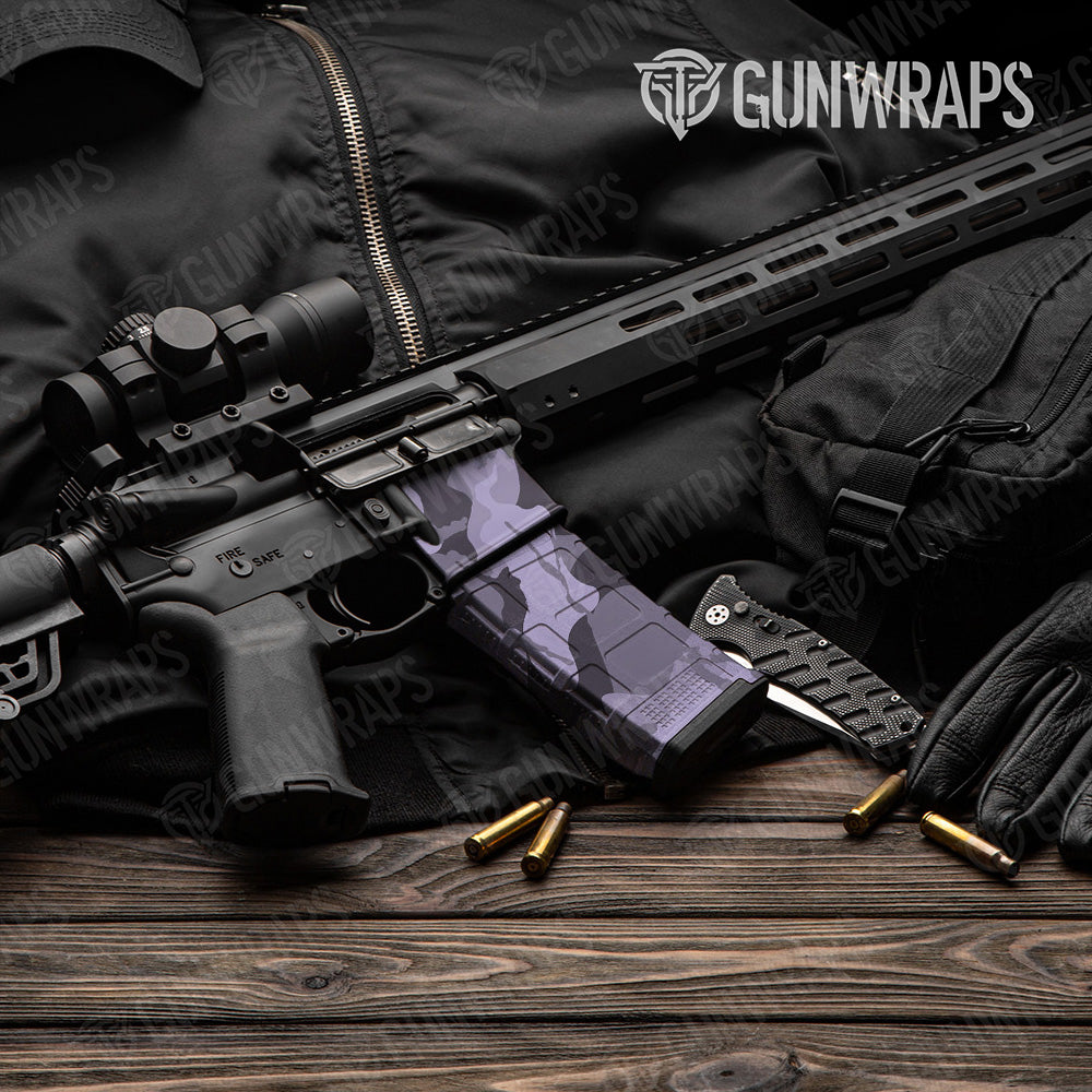 AR-15 Mag & Mag Well Ragged Lilac Gun Skin Vinyl Wrap