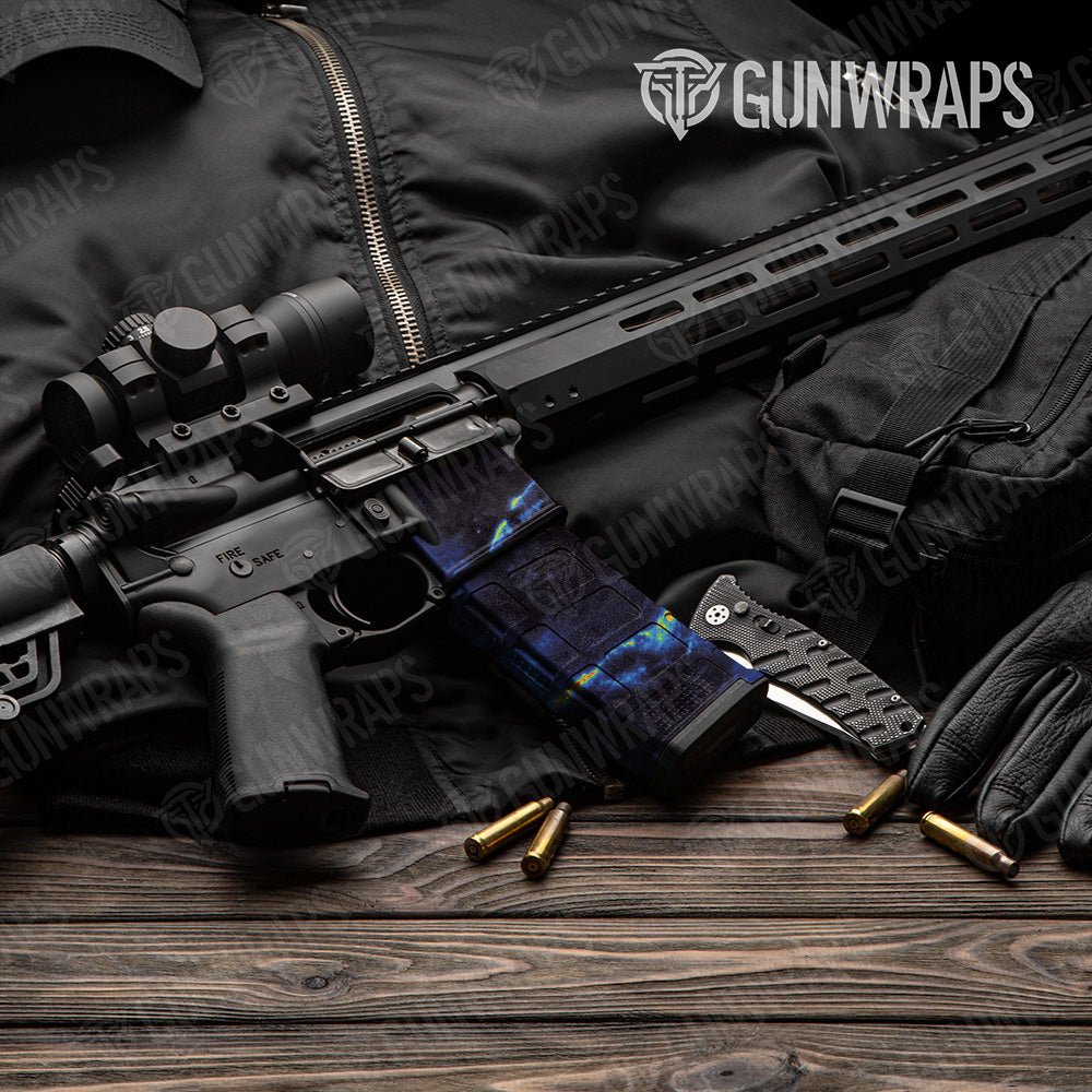 AR-15 Mag & Mag Well Stone Thermal Marble Gun Skin Vinyl Wrap