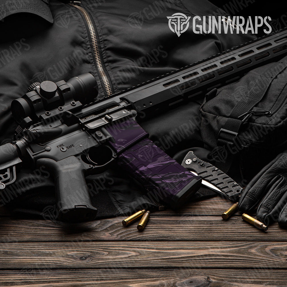 AR-15 Mag & Mag Well Vietnam Tiger Stripe Darkwing Gun Skin Vinyl Wrap