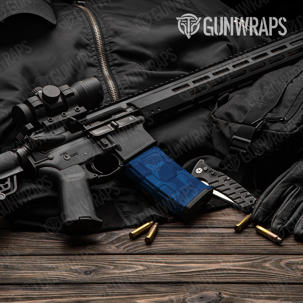 AR-15 Mag Classic Elite Blue Gun Skin Vinyl Wrap