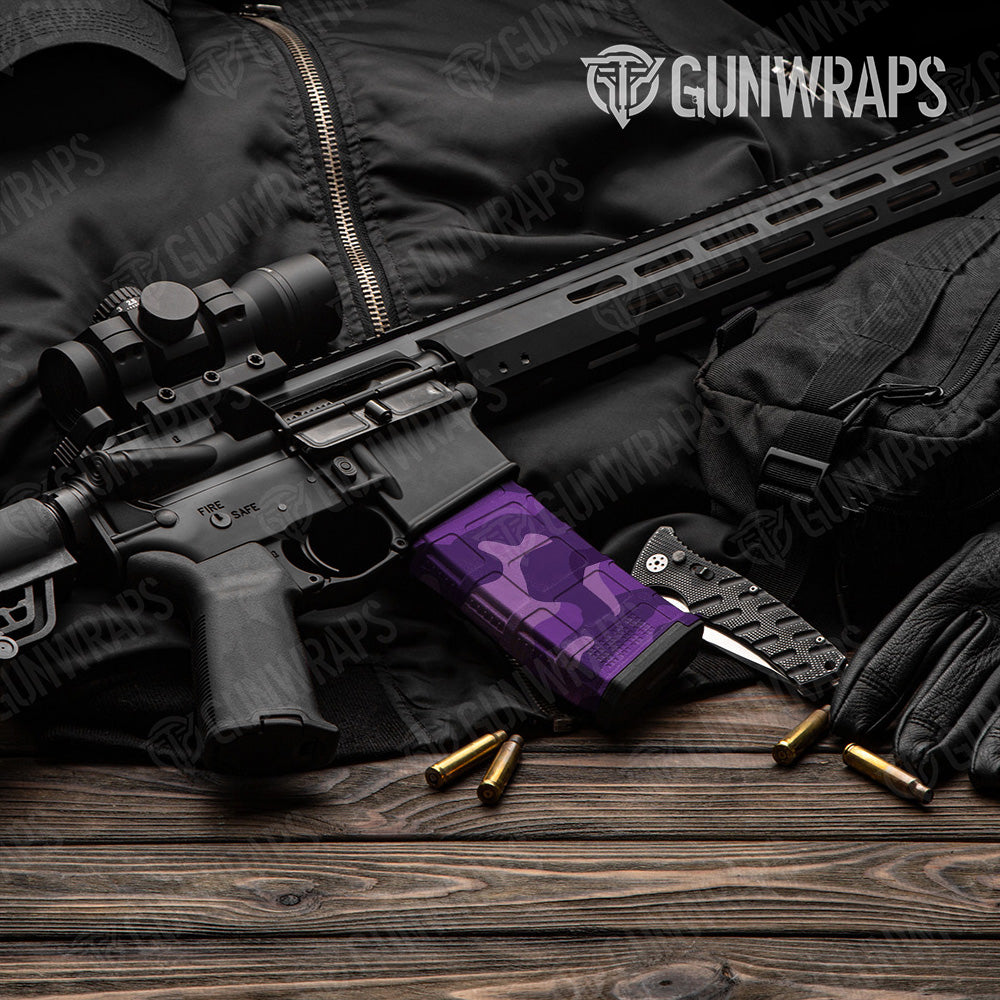 AR-15 Mag Classic Elite Purple Gun Skin Vinyl Wrap