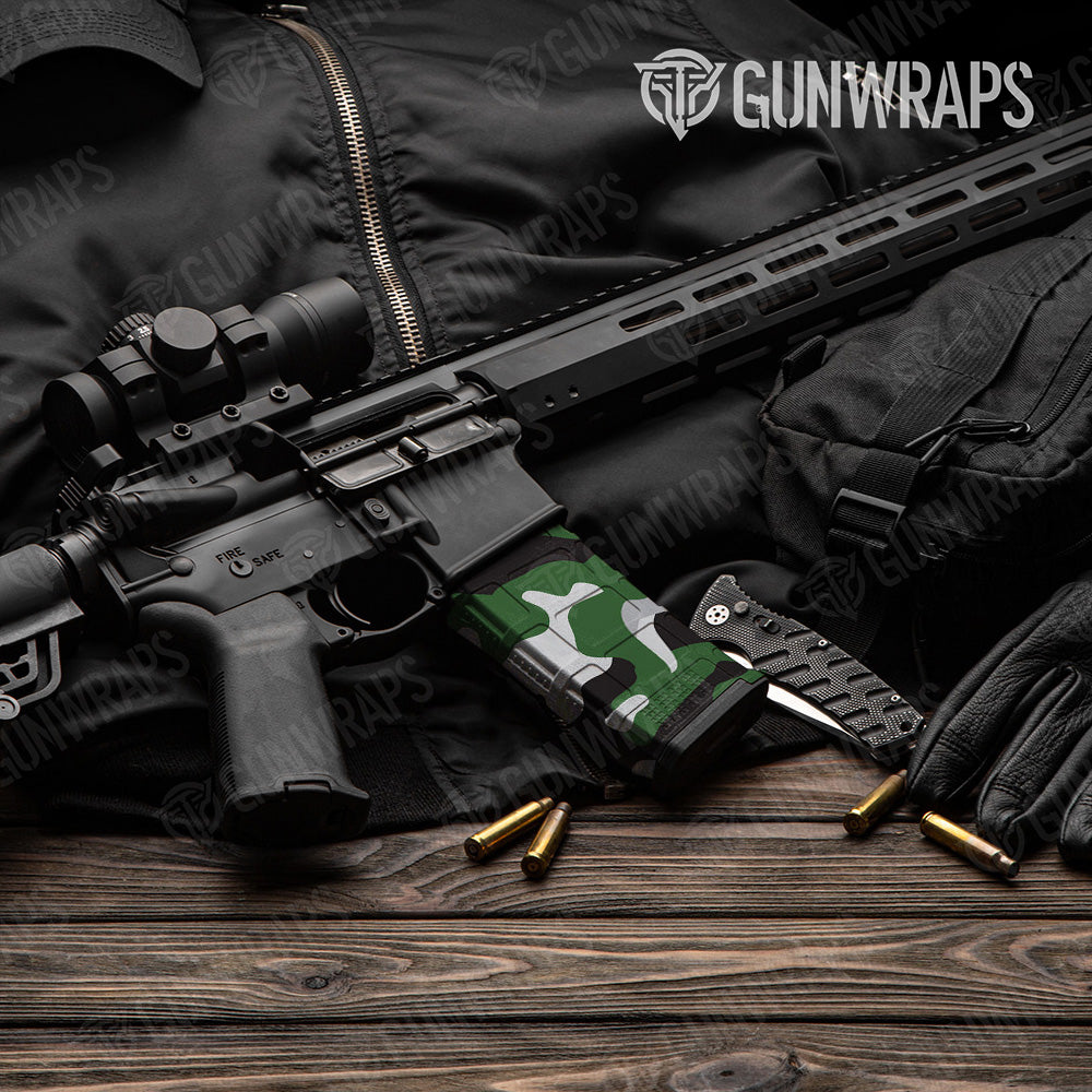 AR-15 Mag Classic Green Tiger Gun Skin Vinyl Wrap