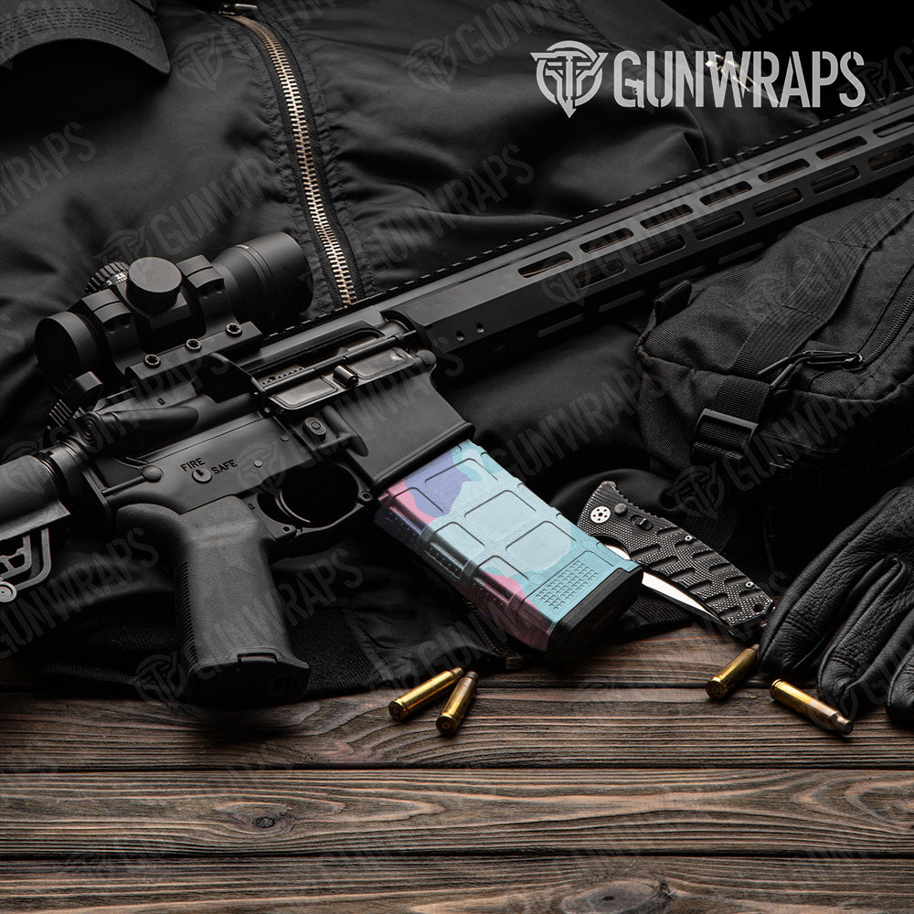 AR-15 Mag Cumulus Cotton Candy Gun Skin Vinyl Wrap