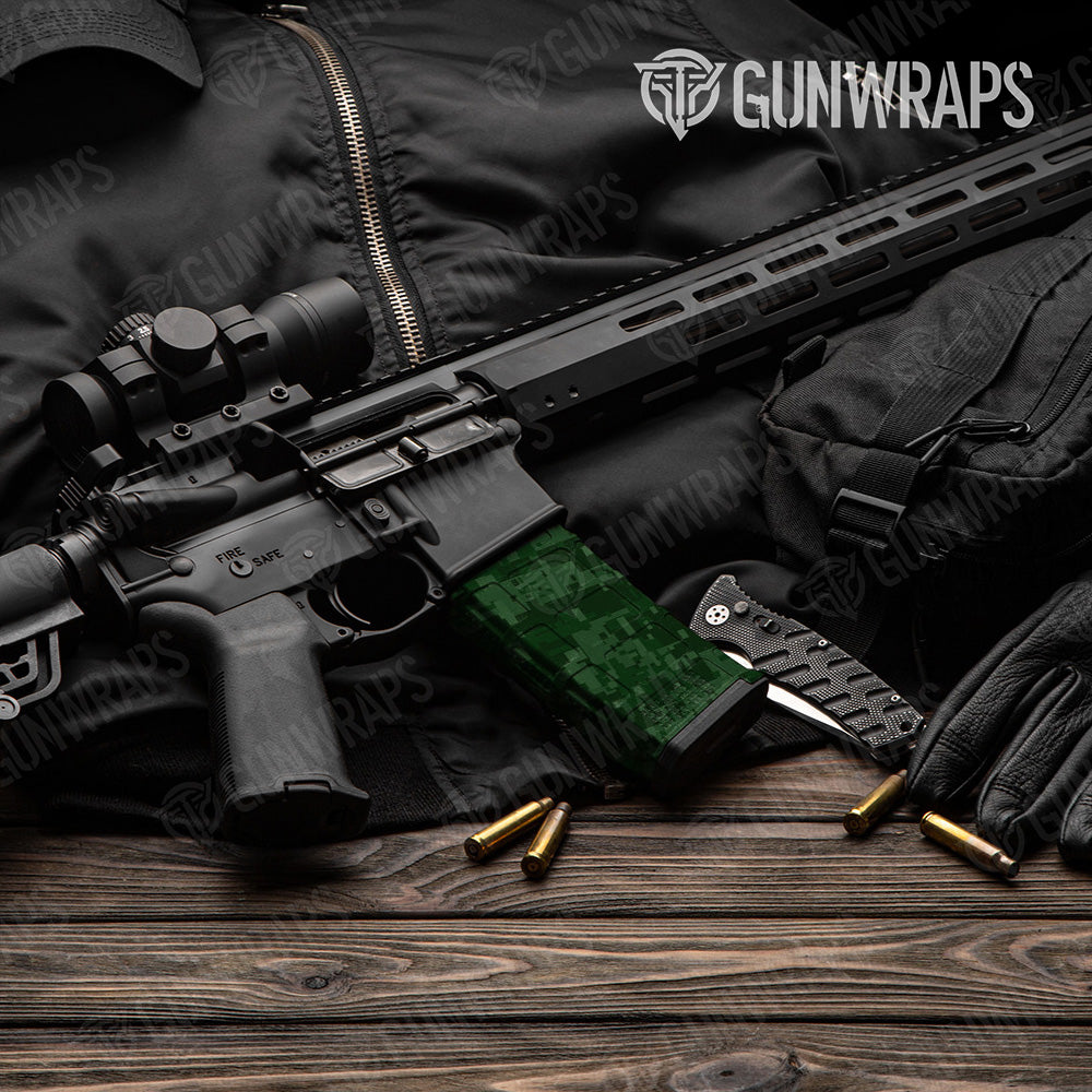 AR-15 Mag Digital Elite Green Gun Skin Vinyl Wrap
