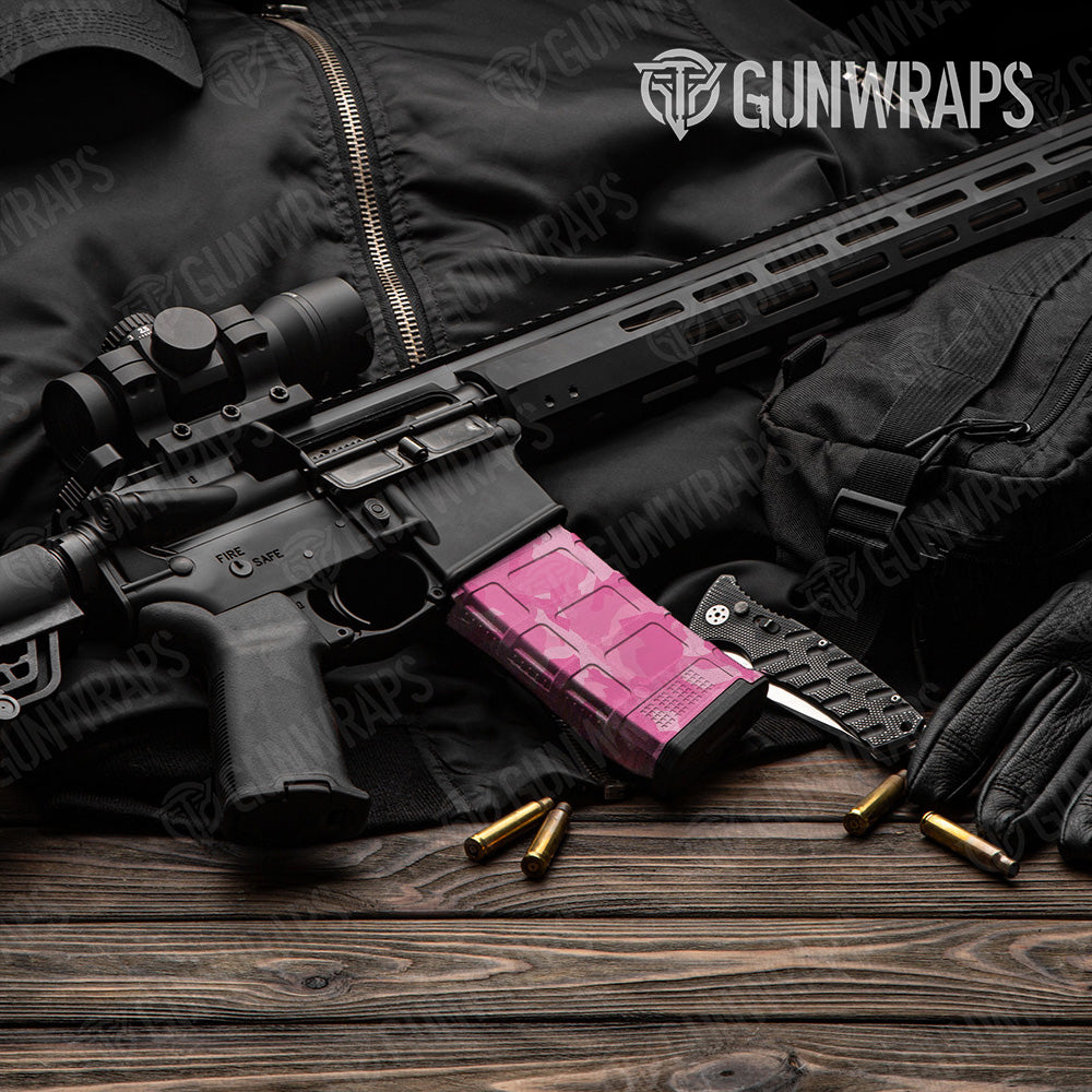 AR-15 Mag Erratic Elite Pink Gun Skin Vinyl Wrap