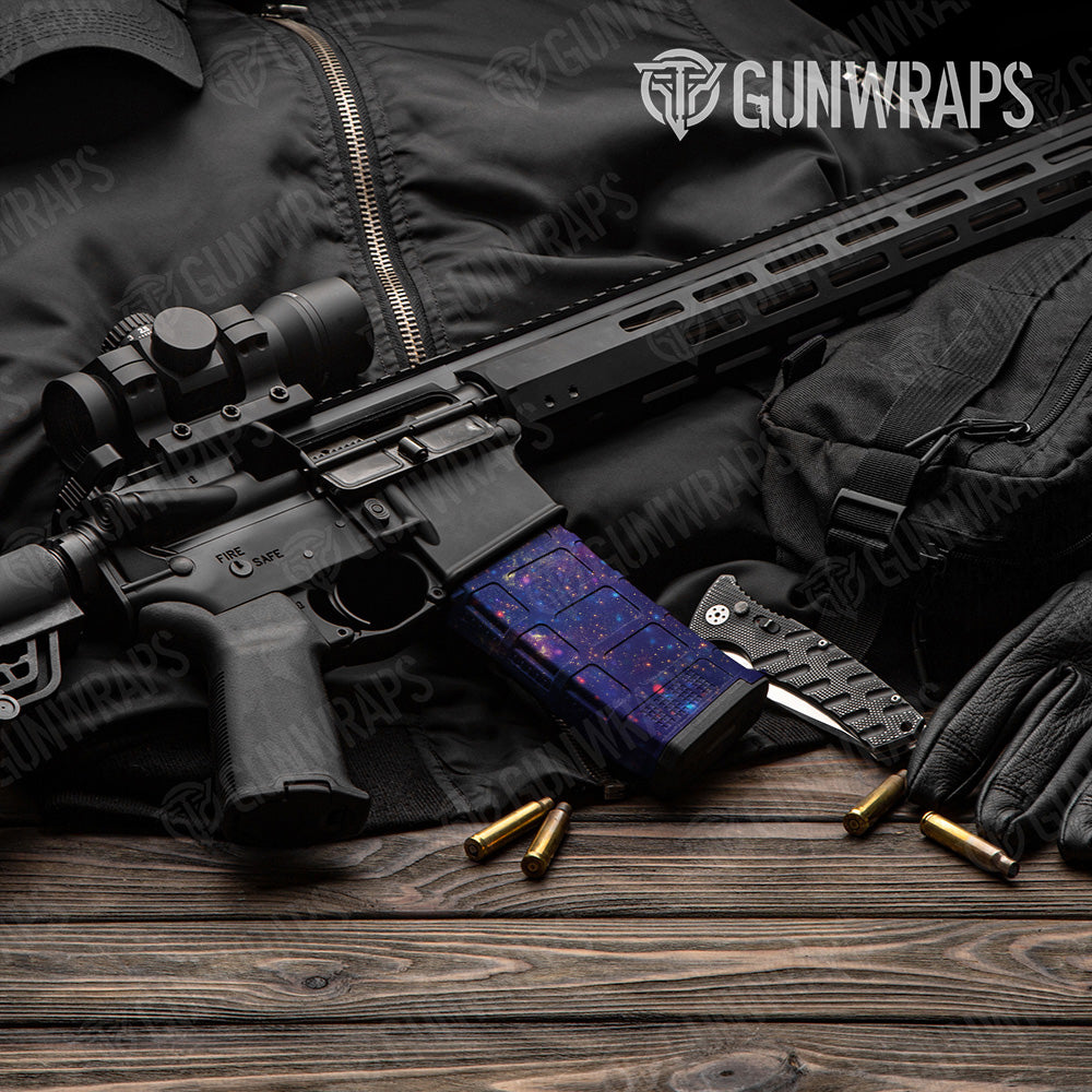 AR-15 Mag Galaxy Fire Gun Skin Vinyl Wrap