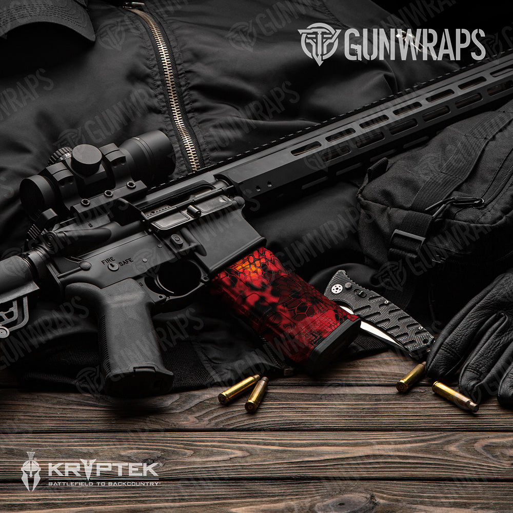 AR-15 Mag Kryptek Lava Gun Skin Vinyl Wrap