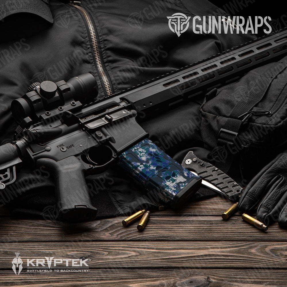 AR-15 Mag Kryptek Obskura Oceanus Gun Skin Vinyl Wrap