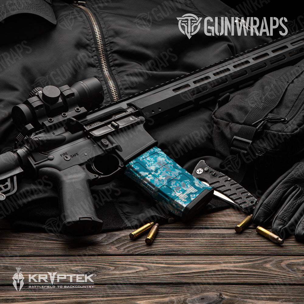 AR-15 Mag Kryptek Obskura Shallows Gun Skin Vinyl Wrap