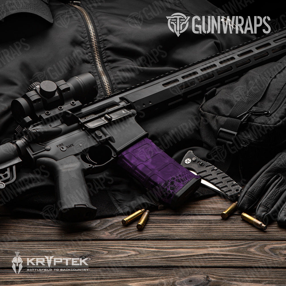 AR-15 Mag Kryptek Purple Gun Skin Vinyl Wrap