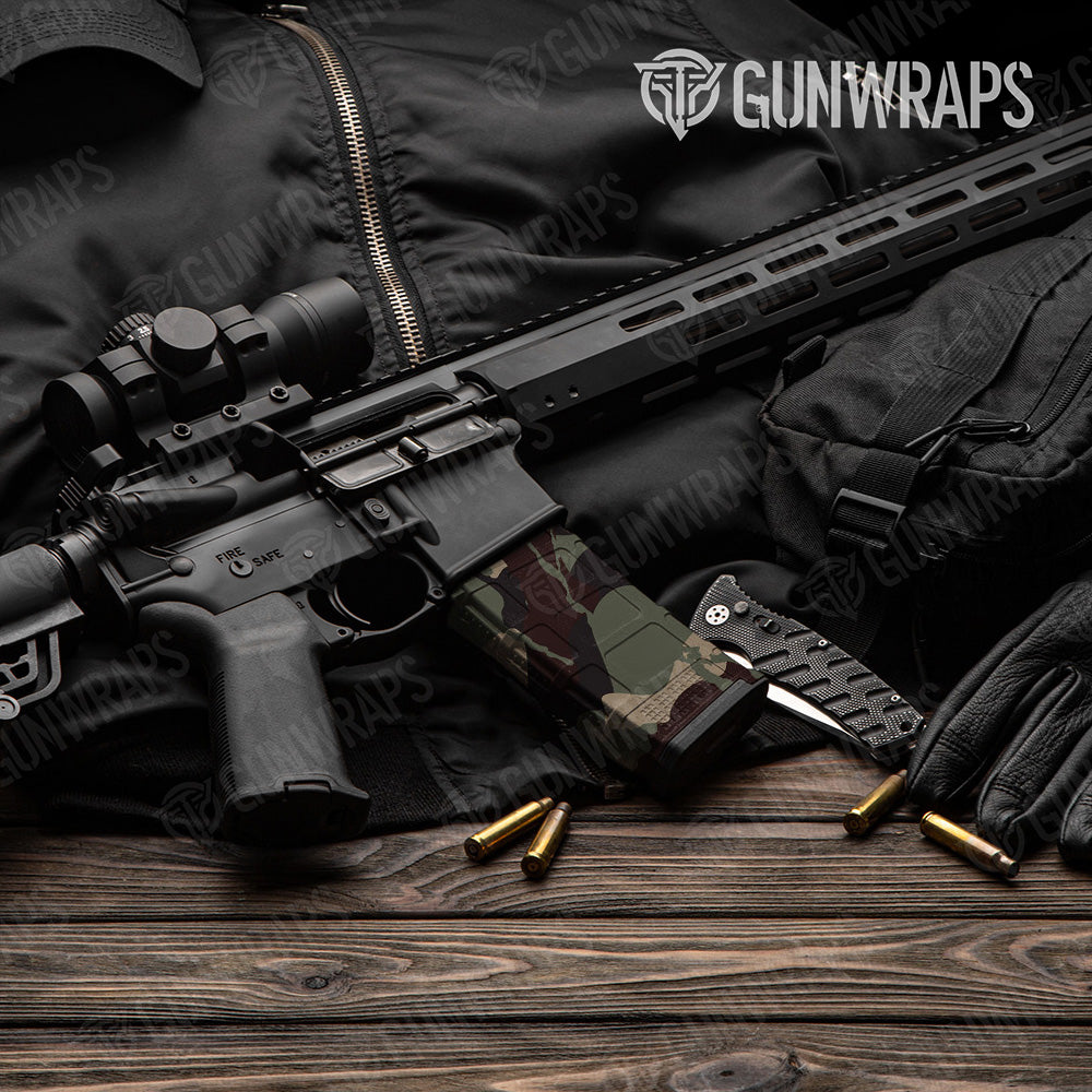 AR-15 Mag Ragged Militant Blood Gun Skin Vinyl Wrap