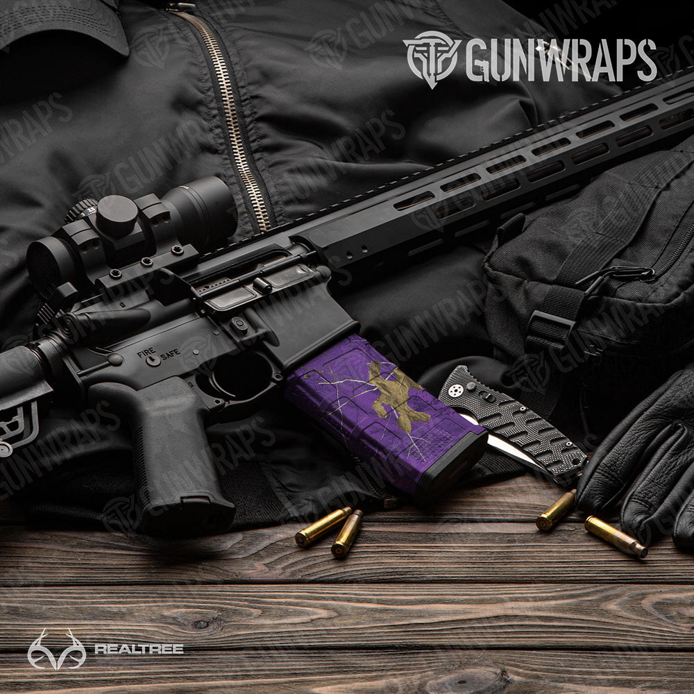 AR-15 Mag Realtree XTRA Colors Purple Gun Skin Vinyl Wrap