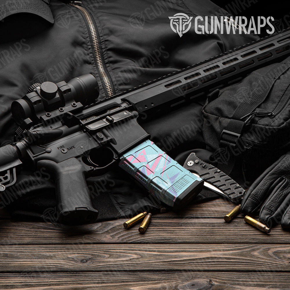 AR-15 Mag Sharp Cotton Candy Gun Skin Vinyl Wrap