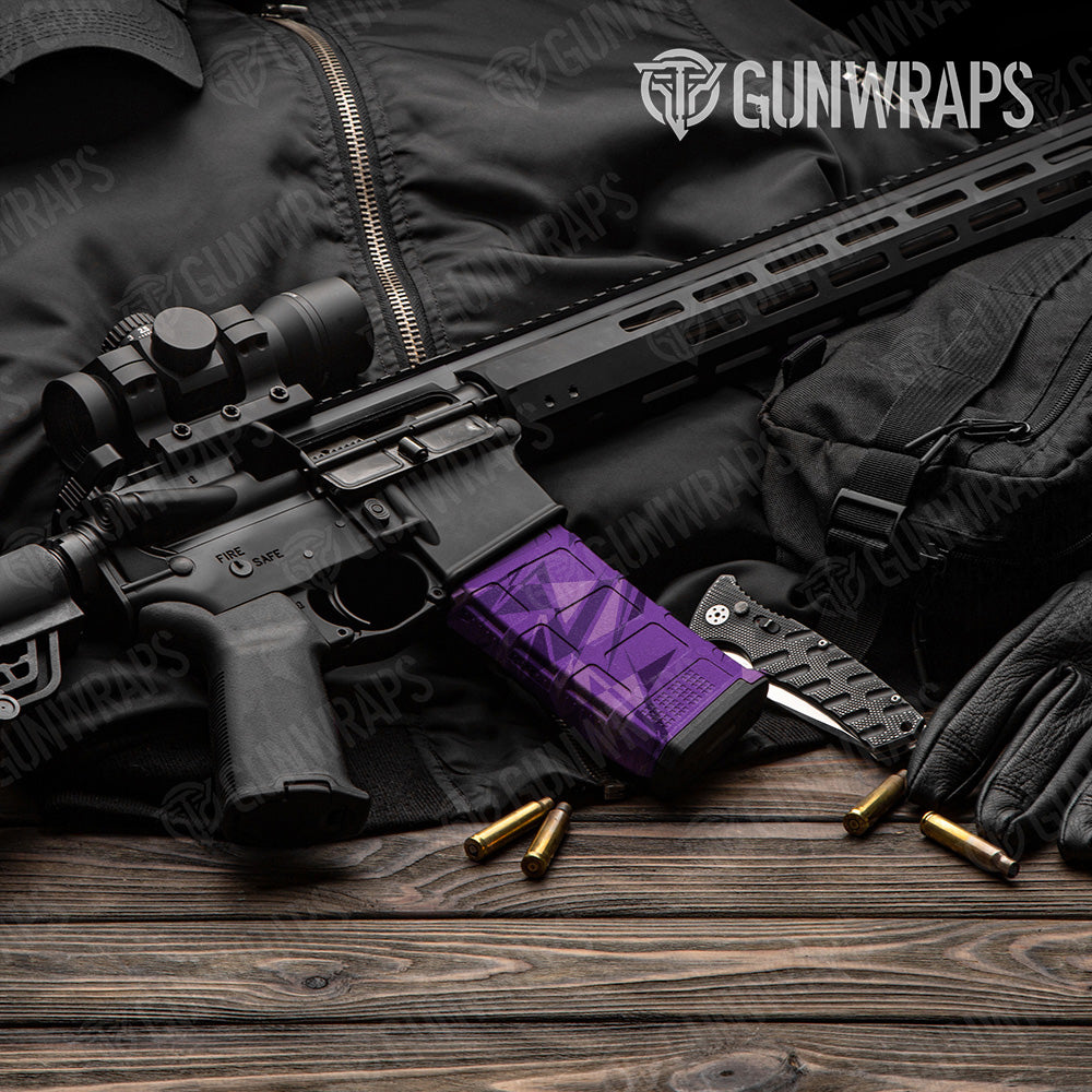 AR-15 Mag Sharp Elite Purple Gun Skin Vinyl Wrap