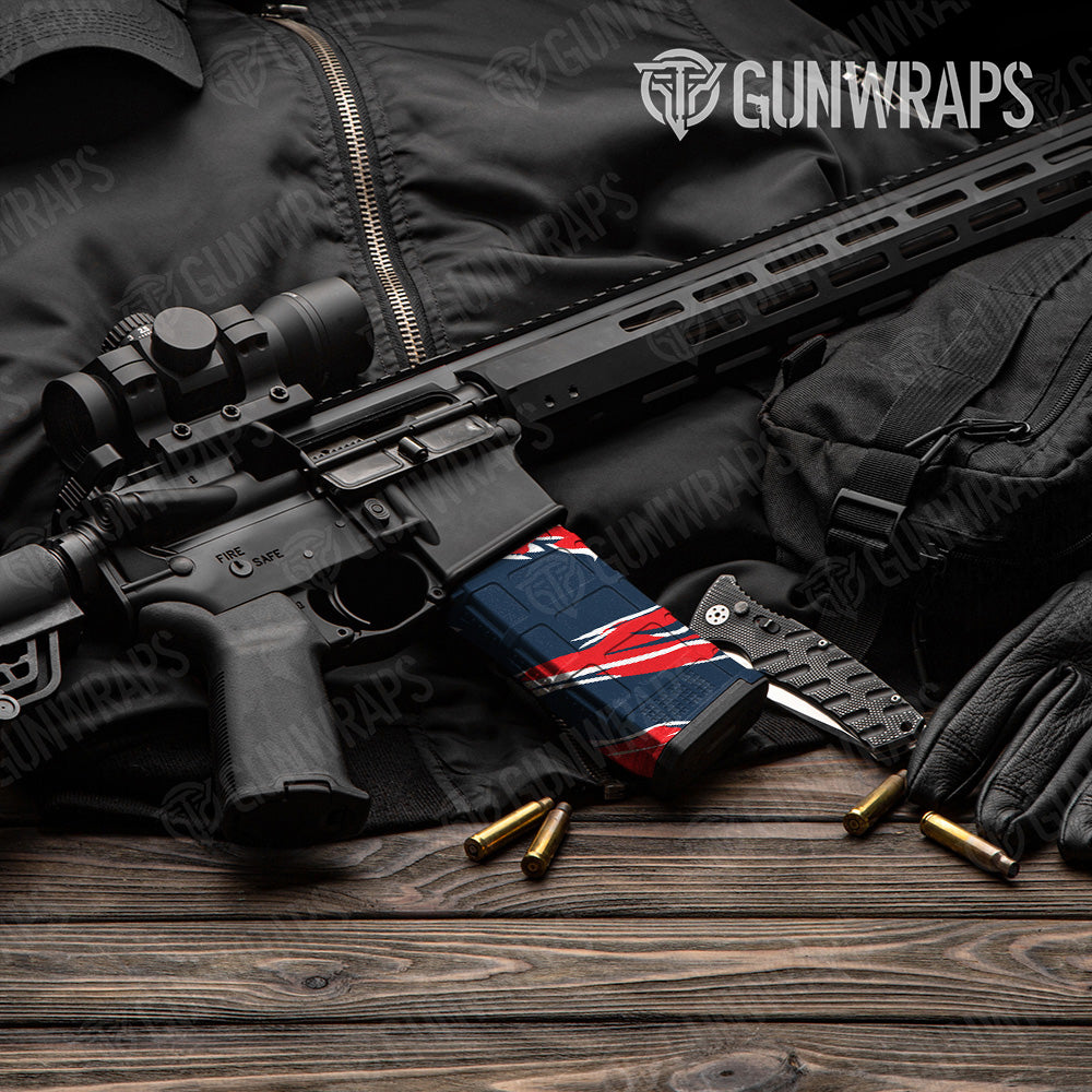 AR-15 Mag Shredded America Gun Skin Vinyl Wrap