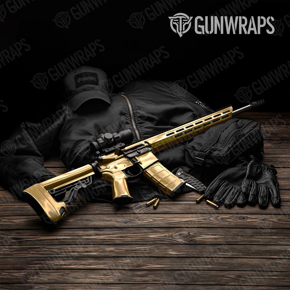 Chrome Gold Gun Skin Vinyl Wrap