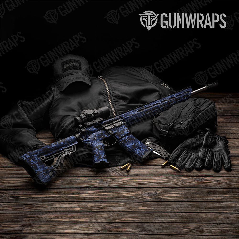Digital Blue Midnight Gun Skin Vinyl Wrap