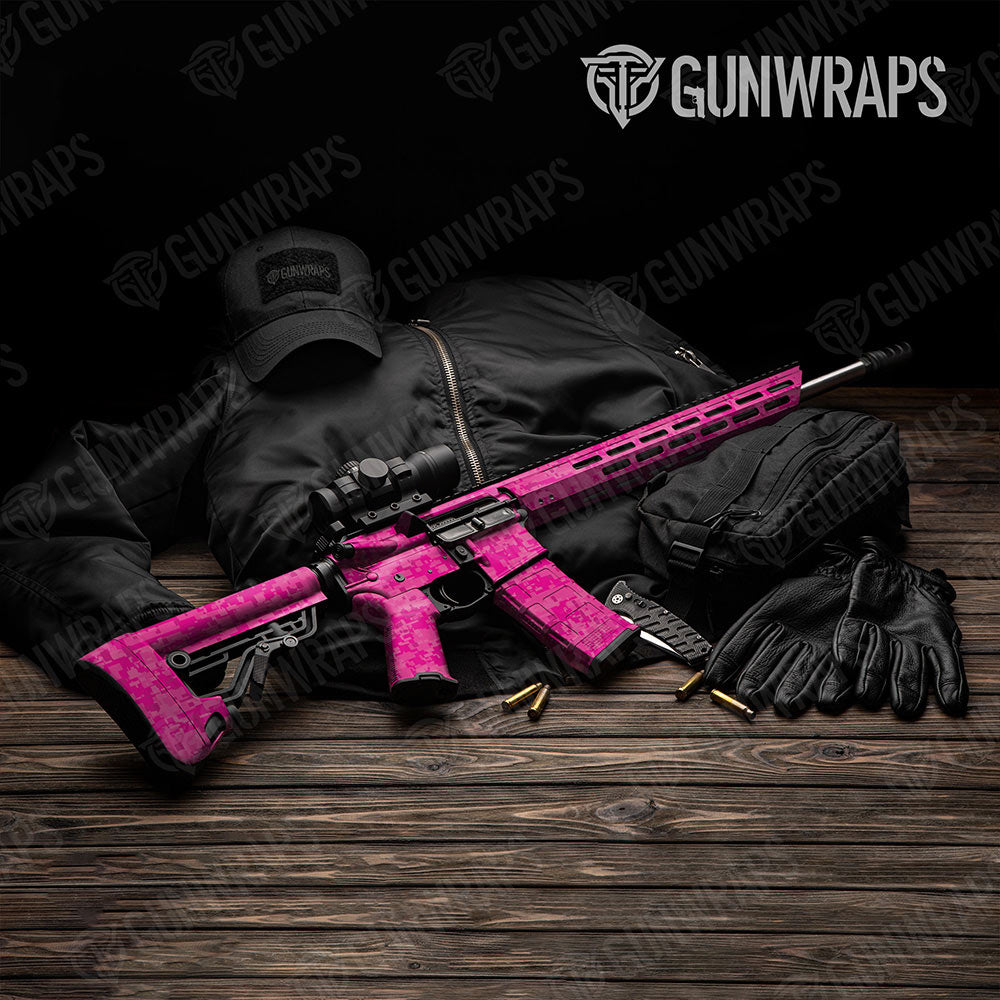 Digital Elite Magenta Gun Skin Vinyl Wrap