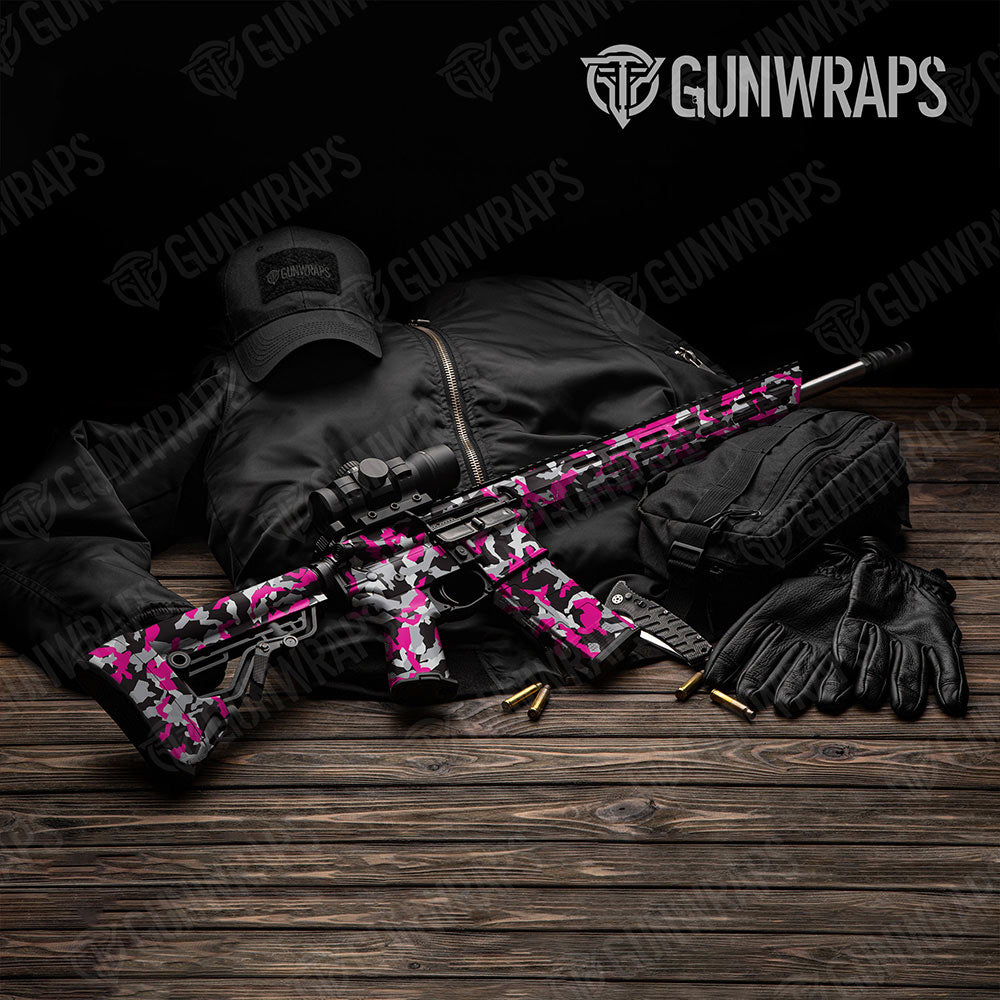 Erratic Magenta Tiger Gun Skin Vinyl Wrap