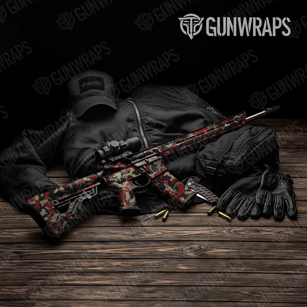 Erratic Militant Red Gun Skin Vinyl Wrap